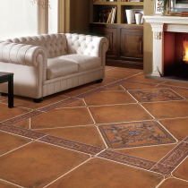 American Country Anti - Antique Tile 600 Living Room Restaurant Balcony Anti - Slide Tile Round Retro Tile