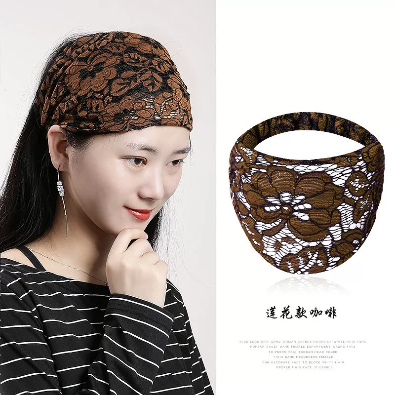 Ban nhạc tóc rộng vành nữ che tóc trắng headband Hàn Quốc ngọt ngào Mori phụ nữ rửa mặt áp lực tóc khăn turban mũ trùm đầu nữ - Kerchief / Earflap