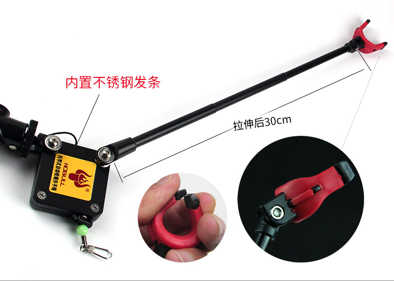 Cháy Bull Tự Động Tái Chế Bị Mất Strap Reins Rope Có Thể Thu Vào Dây Cá Công Cụ Câu Cá Ghế Hộp Cá Thiết Bị Đánh Cá