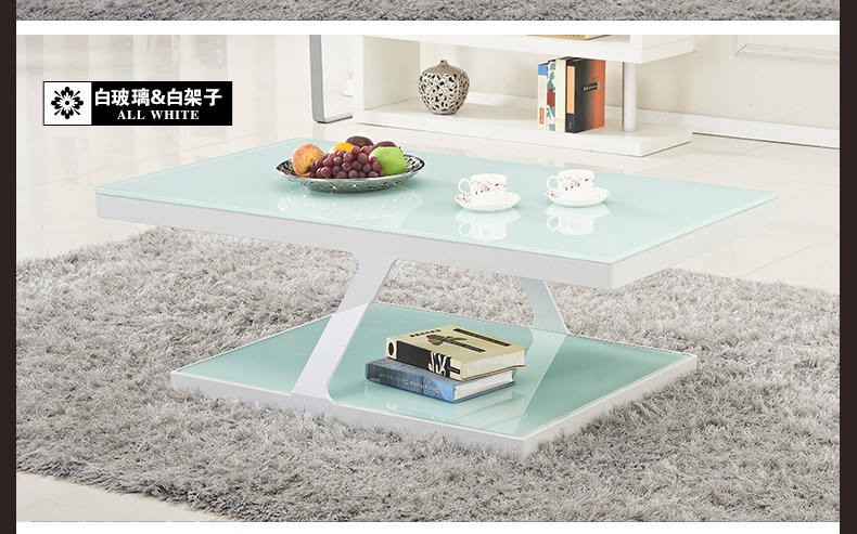 Bàn cà phê kính cường lực kết hợp đơn giản hiện đại đơn giản hình chữ nhật thời trang nội thất văn phòng căn hộ nhỏ phòng khách sáng tạo - Bàn trà bàn tiếp khách