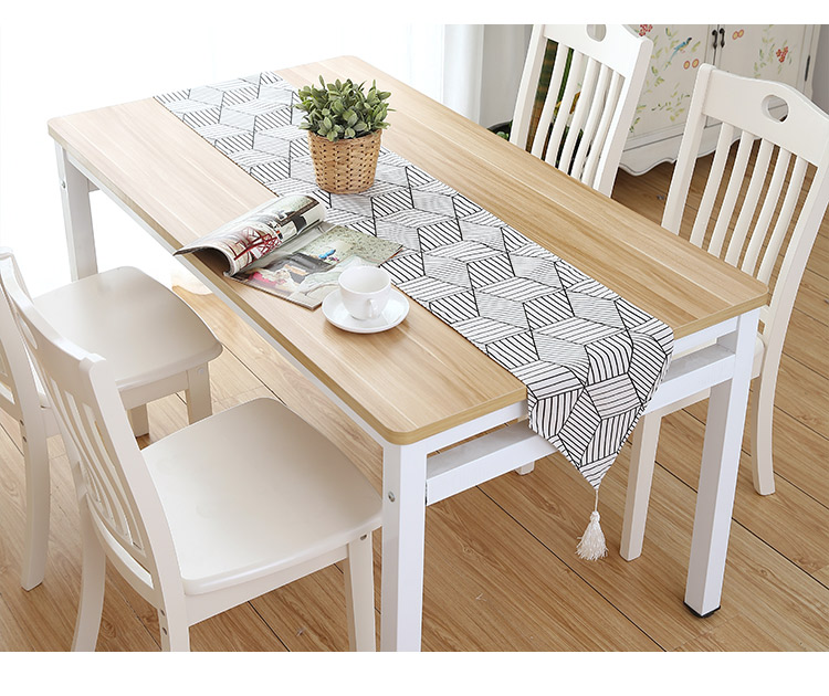 Bắc Âu phong cách Nhật Bản cotton và vải lanh hiện đại tối giản ins nhỏ tươi TV tủ khăn trải bàn nghệ thuật cờ bàn cờ bàn cà phê khăn trải bàn hàn quốc