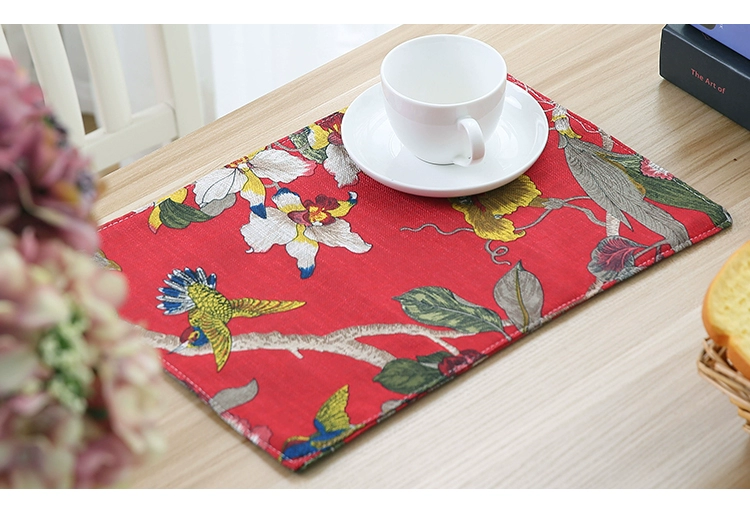 Các tấm bếp dao kéo mới Trung Quốc bát mat mat bảng nồi mat chống nóng vải bông placemat ins gió - Khăn trải bàn khăn bàn hội nghị