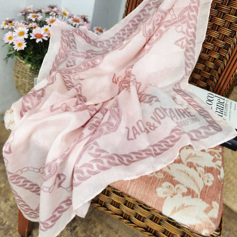 Luxury Brand Zv Silk Scarf, Retail Price over a Thousand Yuan, Women's Summer Beach Outing Sun Protection Shawl