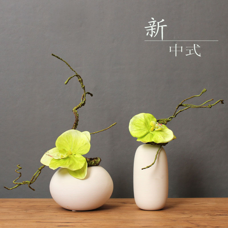 Creative ceramic vase fittings fashionable living room dining room ceramic overall flower art set soft decoration