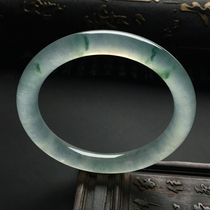 Old pit a cargo high ice glass species floating flower round jade bracelet Myanmar Jade with certificate Jade jade bracelet