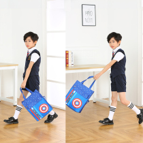Primary school student tutoring bag Children canvas tutoring boy portable tutoring bag tote bag carrying book bag custom document bag