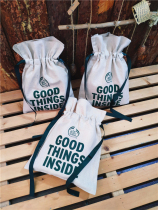 Foreign trade THE BODY SHOP cotton linen natural color home wash cosmetics storage bag corset pocket