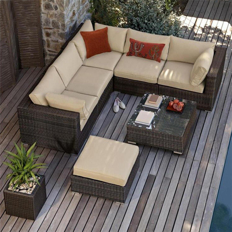Courtyard garden Yangguang Room outdoor rattan chair outdoor open-air terrace balcony rattan Sofa Corner Waterproof Sunscreen-Taobao