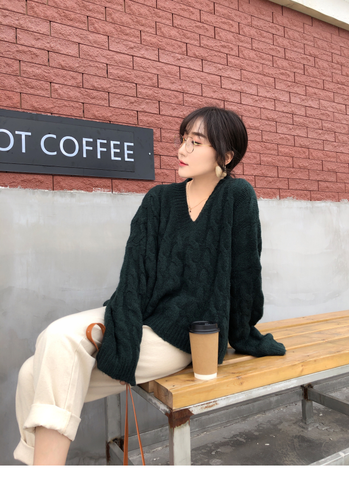 Áo lưới đỏ 2018 mùa thu mới khí chất áo thun top cổ chữ V áo len mỏng lửng - Áo len bán áo len nữ