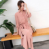 Mùa hè 2018 mới khí cổ áo sơ mi bảy điểm tay áo đầm cao eo nữ màu trắng - Váy eo cao đầm sơ mi trắng that eo Váy eo cao