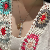 Dingdingtai brand Thai special handicrafts Long Po Song Ben Talisman tube pendant tower solid tube pendant silver