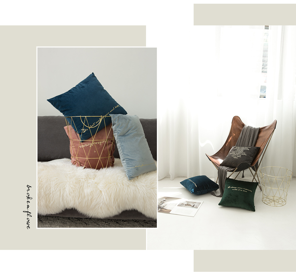 Morandi Bắc Âu đơn giản bronzing gối đệm hộ gia đình đầu giường sofa phòng khách đệm lưng gối Mua gối ngủ văn phòng