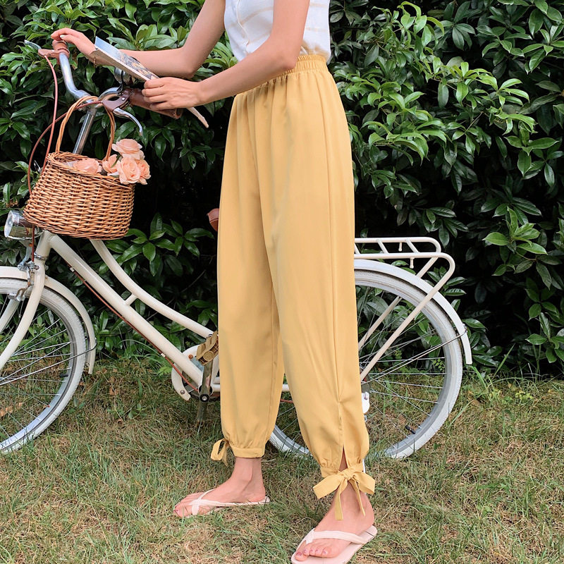 2020 women's summer fairy cool trousers loose and thin harem pants