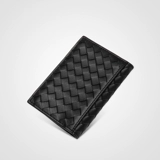 Мужской кожаный плетеный ультратонкий картхолдер, ключница для водительских прав для визитных карточек, из натуральной кожи