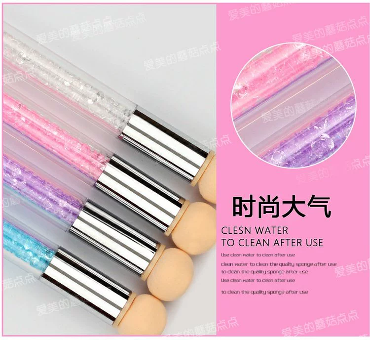 Nail smudge artifact đôi đầu smudge bút bọt biển điểm đánh dấu DIY nail dầu keo gradient công cụ móng tay bộ - Công cụ Nail