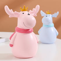 Net red Christmas elk piggy bank can be stored for children student piggy boy creative savings piggy boy girl