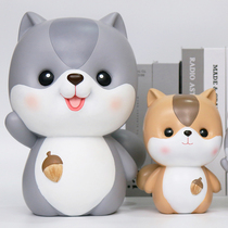 Extra-large squirrel piggy bank can take out children boys and girls piggy bank creative unique piggy bank for adults