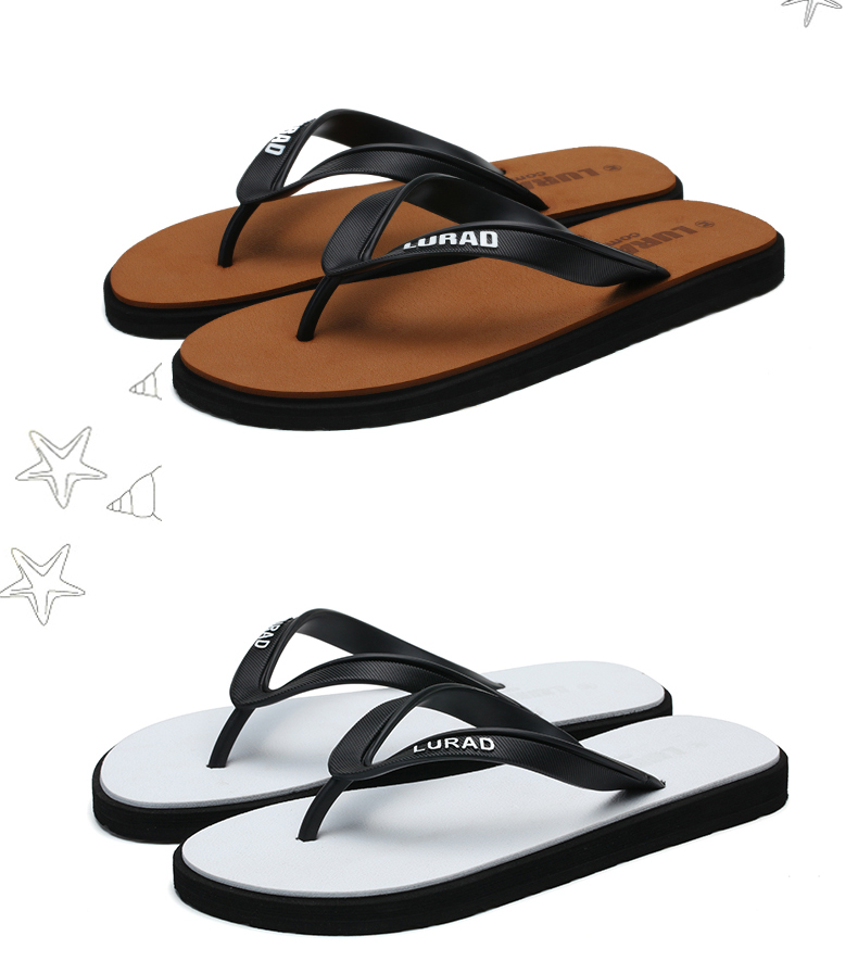 Luladi của nam giới flip-flops mùa hè non-slip ngoài trời dép chân chèo của nam giới thường cao su giày bãi biển xu hướng