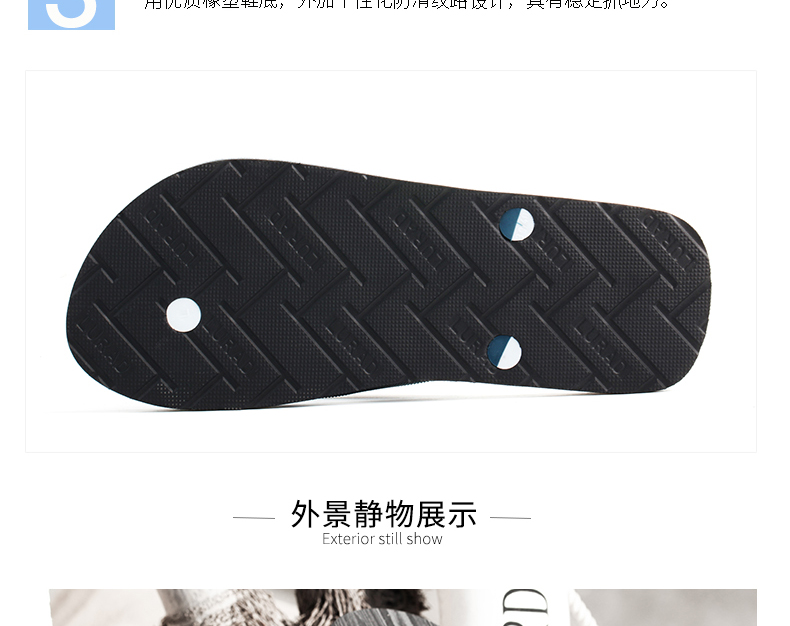 Luludi vân gỗ nam dép xỏ ngón mùa hè dép chống trượt và dép chống sốc chân dép đi biển ngoài trời xu hướng giày dép nam cao cấp