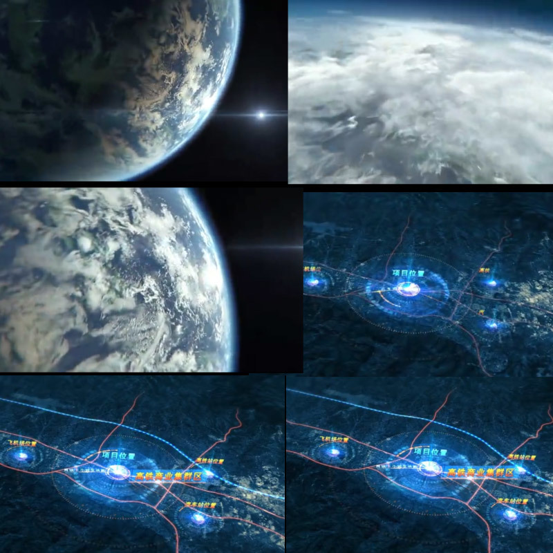 Atmospheric Universe Diving through the Earth, Traversing Cloud Layers, Project Showcasing Technology, Satellite Map, Ae Template