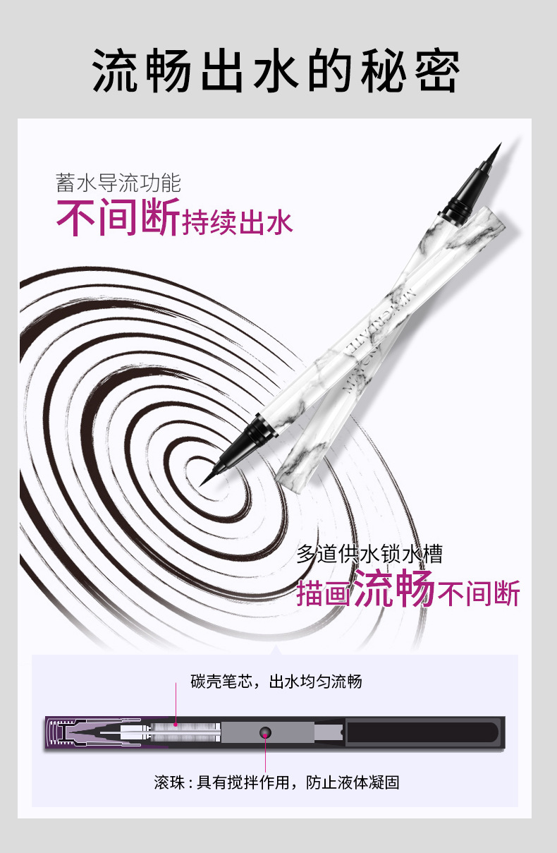Nghiên cứu thể hình bút chì kẻ mắt bằng đá cẩm thạch thương hiệu mới bắt đầu trang điểm chính hãng - Bút kẻ mắt chì kẻ mắt