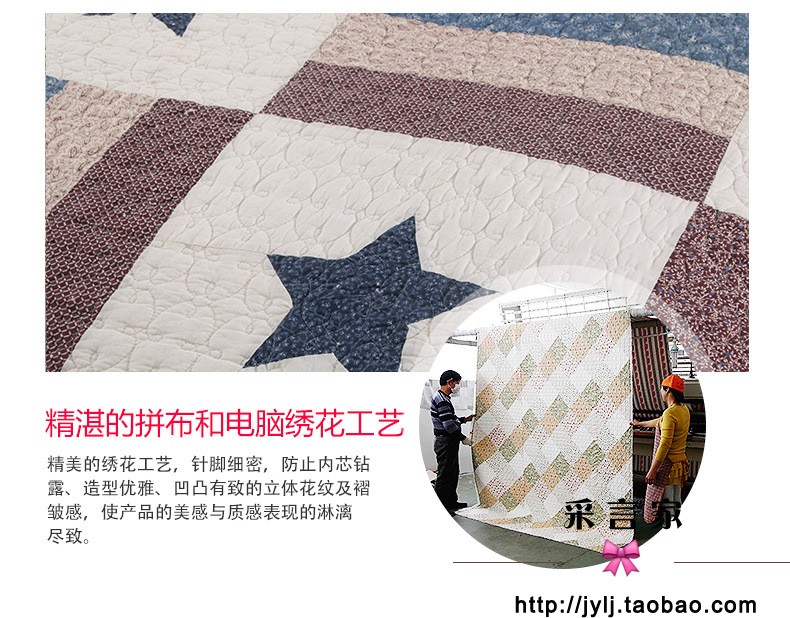 Bộ chăn ga gối cotton kiểu châu Âu Bộ ba mảnh Bộ đồ được giặt bằng chăn đôi là tấm trải giường dày có nhiều chức năng drap giường đẹp