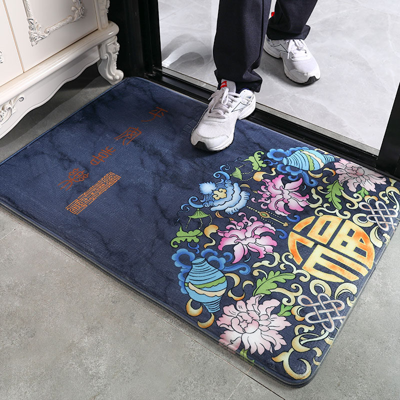 New Year's entrance floor mat red festive year of the tiger entrance door mat home absorbent carpet bedroom mat non-slip mat