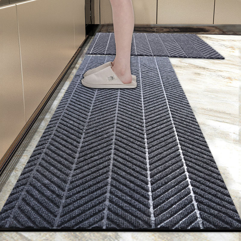 New kitchen special floor mats household long strip anti-slip foot mats oil-proof and water-absorbing cool mats door mats carpets full of wash-free