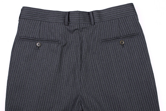 Niaojia Men's Suit Pants Autumn/Winter Gray Straight-Leg Striped Business Casual Mid-Rise Youth Trousers 46073