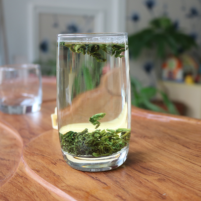 Shandong Zhizhao Green Tea 2021 New Tea Giant Peak Tea Bulk Fried Green Board Chestnut Incense Spring Tea Self-produced 500g bagged