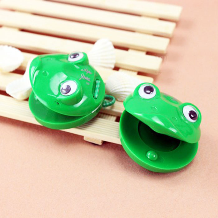 Chi Mei ếch nhựa castanets Đồ chơi bộ gõ cho trẻ em Đồ chơi hoạt hình ếch Allegro Đồ chơi giáo dục sớm cho trẻ em - Đồ chơi nhạc cụ cho trẻ em đàn gỗ cho bé
