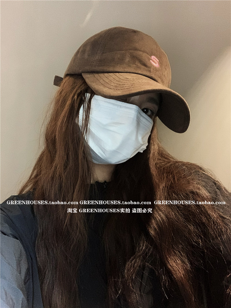 韩国简约s字母软顶鸭舌帽女时尚百搭显脸小棒球帽情侣遮脸帽子男-阿里巴巴