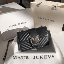 Hong Kong MaurJckevs leather swallow bag women 2021 new fashion summer shoulder messenger chain small square bag