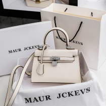 Hong Kong MaurJckevs leather mini Kelly bag female 2021 new fashion portable shoulder messenger bag