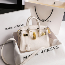 Hong Kong leather Kelly platinum bag womens 2021 new fashion large capacity shoulder messenger handbag