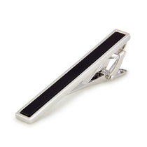 Spartan collar clip White gold plated material Black artificial gem Tie clip Collar clip groom Business men Mens style