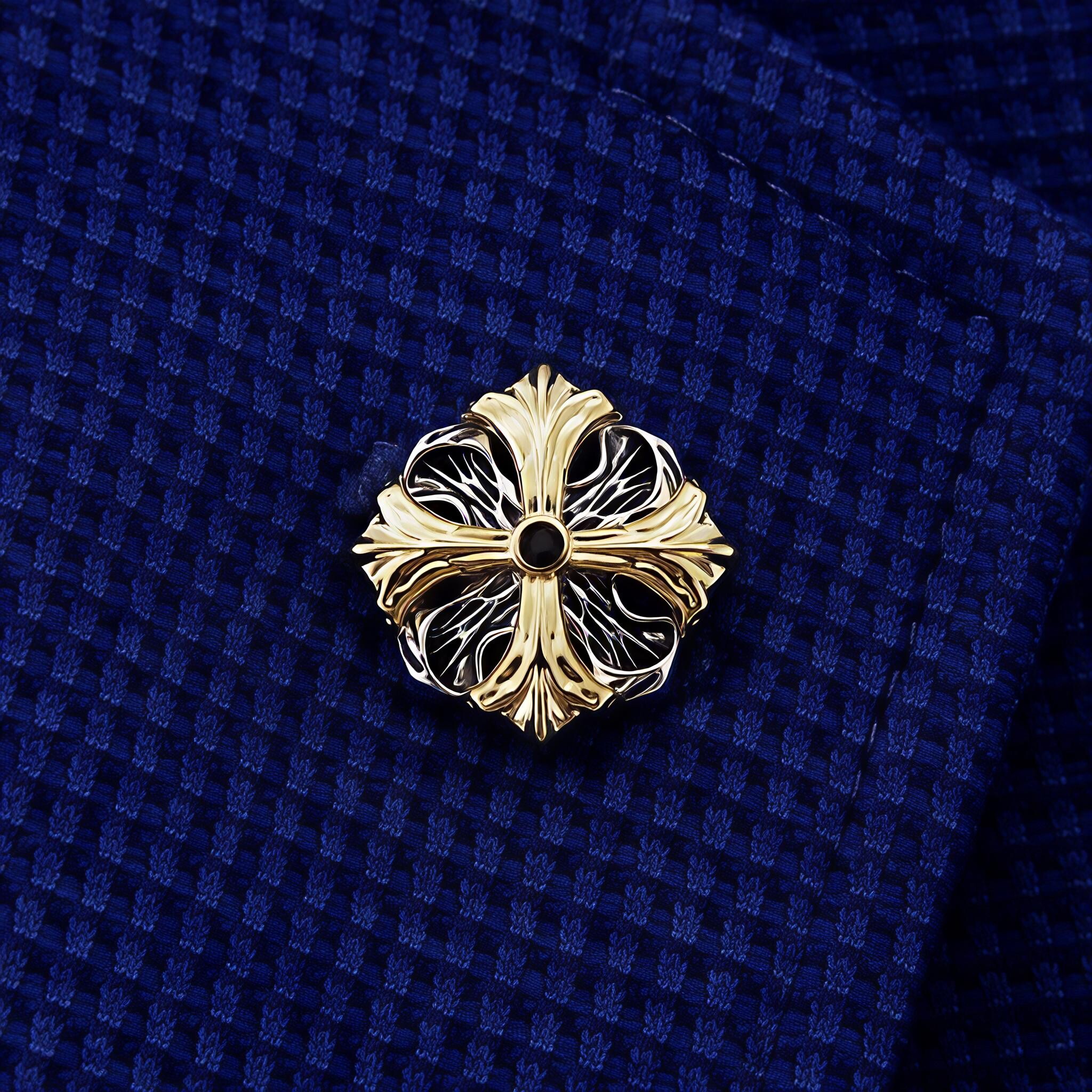 Spartan men's brooch, suit lapel pin, women's corsage, vintage Prometheus gold-plated