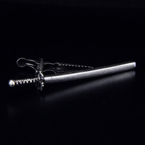 Spartan silver plated version of Muramasa collar clip Tie clip No blade can not be unsheathed Japanese samurai mens mens style