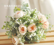 Youyu original hand bouquet shooting props Bride hand bouquet Forest bouquet Bridesmaid hand bouquet simulation flower fake flower