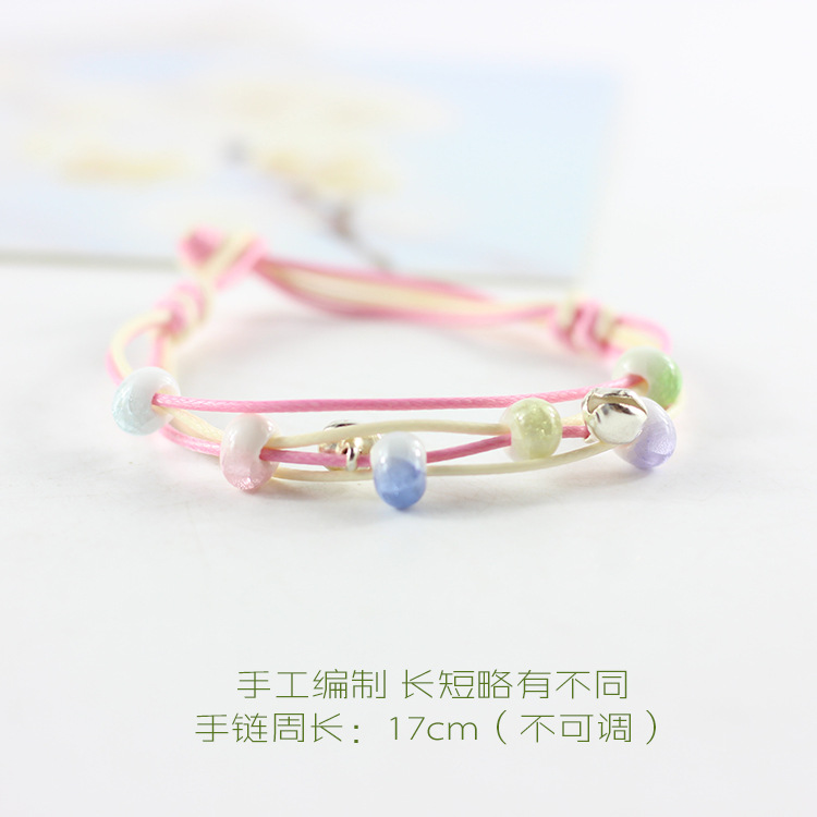 Vòng tay nữ phiên bản Nhật Bản và Hàn Quốc của sinh viên cá tính ngọt ngào và giản dị Sen tươi của bạn gái Trang sức vòng tay trẻ em hoang dã dễ thương vòng đôi
