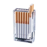 Мужской прозрачный портсигар, ветрозащитная вместительная и большая зажигалка с usb-зарядкой