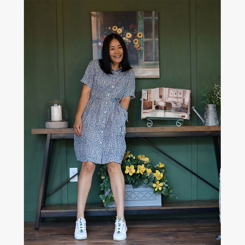 Direct Shipping Sm Wardrobe New York Brand 100% Tencel Ultra-Cool Fresh Goddess Shirt-Style Dress