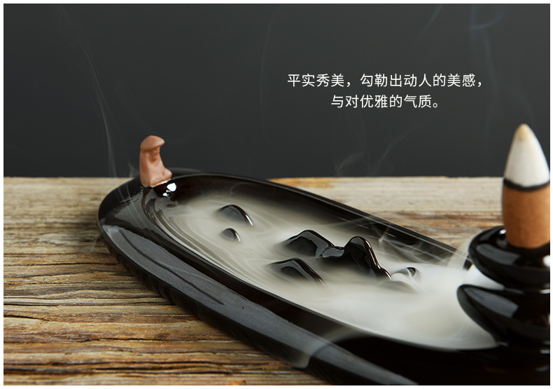 Howe auspicious backflow censer aroma stove ta sharply glaze ceramic household picked zen creative furnishing articles