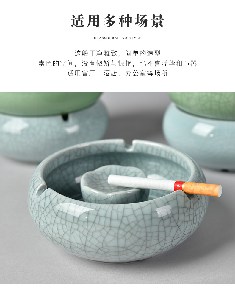 Ceramic ashtray creative move wind size home sitting room office European fashion ashtray
