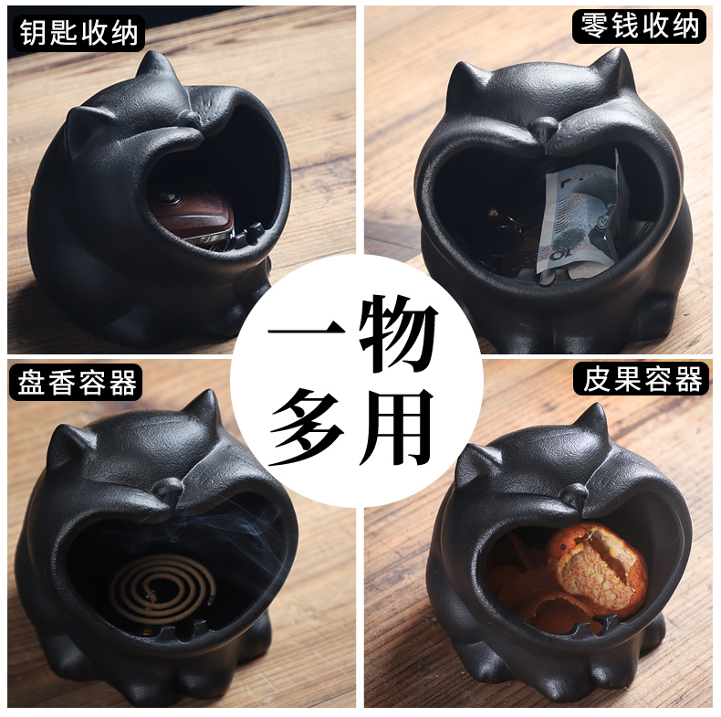 Express cartoon animals ceramic ashtray creative move large car car fashionable ashtray tea table