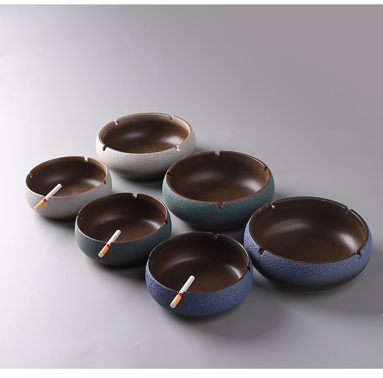 Chinese style household living room office windproof ashtray ashtray extra large creative move ceramic ashtray restoring ancient ways