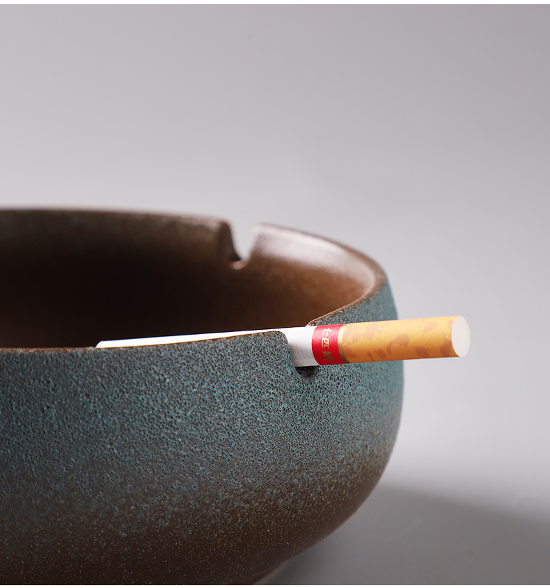 Chinese style household living room office windproof ashtray ashtray extra large creative move ceramic ashtray restoring ancient ways