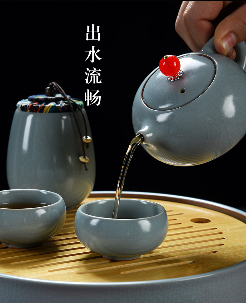 Your up kung fu tea set a pot of hexagon cup portable travel ceramic tea tray was suit household is suing teapot teacup