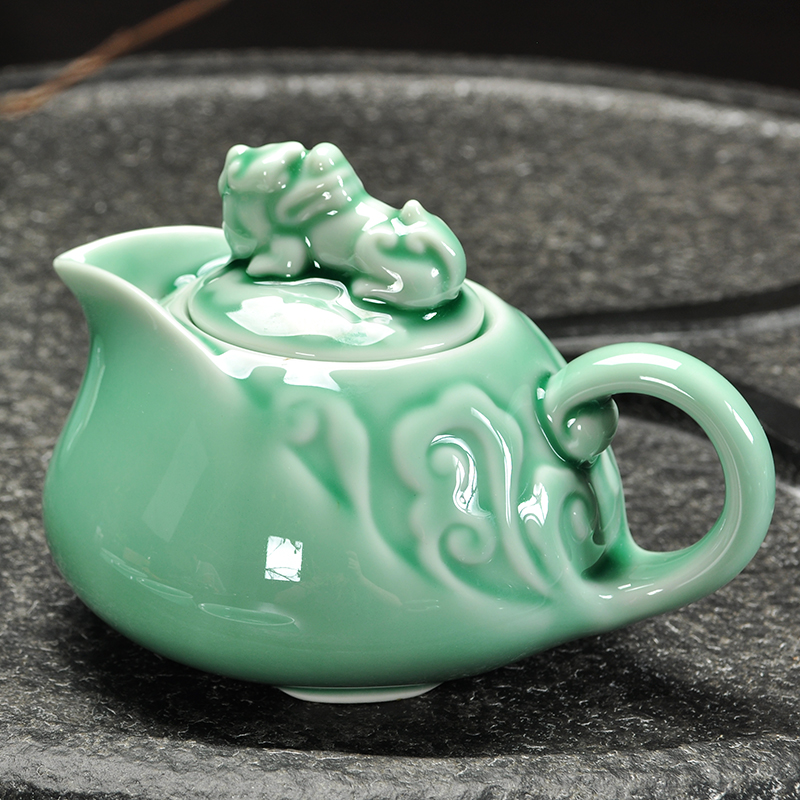 Celadon carp kung fu tea set home office contracted ceramic teapot teacup tea accessories gift boxes