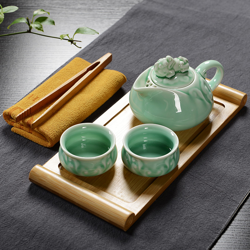 Hao auspicious your up crack cup a creative portable travel pot 2 two ceramic tea set kung fu tea tea